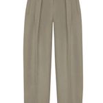 Lafayette 148 Wyatt Pleated Barrel Leg Pant US Size 6 Concrete Tan Gray Photo 4