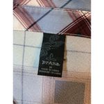 prAna  Oversized Plaid Flint Snap Front Collard Maxi Shirt Dress Outdoorsy Preppy Photo 3