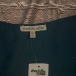 Charlotte Russe Turquoise Satin Twist Front V-Neck Mini Dress S Classic Coquette Photo 9