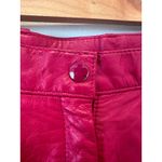 Vintage Rare Leather Fuchsia Pink High Rise Pleated Straight Leg Pants XS Photo 8