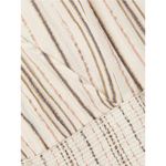 Veronica Beard NWT  Cox Dress Size M Natural‎ Multi Striped Ruffle Minimalist Y2K Photo 3