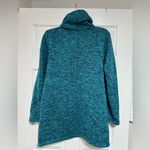 Lands’ End Sweater Women’s Large Teal Cowl Neck Pullover Long Sleeve Photo 3
