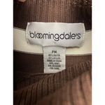 Bloomingdales Womens P M Brown White Stripe Sleeveless Turtleneck Sweater Vest Size undefined Photo 2
