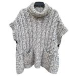 Forever 21 Vintage  Cable Knit Chunky Poncho Cape OS Buttoned Sleeve Boho Y2K Photo 0