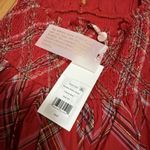Love Shack Fancy  NWT Deanna Halter Dress in Cherry Red Tartan Plaid Size XS Photo 5