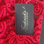 Frederick's of Hollywood  Red Sheer Lace Bodysuit Size XL NWT Red Bodysuit Photo 6