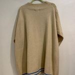 Free People Cream Harbour Stripe Cable knit Poncho Sweater Sz O/S NWT Photo 9