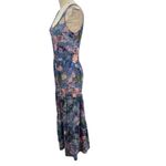 Peruvian Connection Poppy Maxi Dress Floral Print Sleeveless Blue Size Small Photo 6