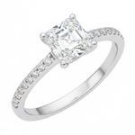 Dazzling Solid Silver 0.8ct Moissanite ring Photo 0
