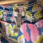 Joie  Silk Sleeveless Smock Neck Multicolor Floral Blouse Medium Photo 3