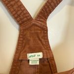 Aerie  Women's Brown Acid Wash Corduroy Oversized Jeans Overalls Photo 3