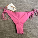 Billabong Sol Searcher Tie-Side Bikini Bottoms Skimpy Coverage Berry Pink L NWT Photo 1