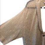 Misook Exclusively Ivory Crochet One Button Knit Cardigan Sweater 2X Short Sleev Photo 5