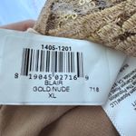 Dress the Population Blair Plunging Fit & Flare Sequin Midi Dress, Gold/Nude, XL Photo 5