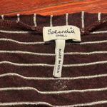 Splendid | Burgundy Silver Striped Long Sleeve Shirt Small Photo 3