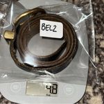 None Vintage Y2K Size M Black Leather Round Solid Brass Buckle Belt Photo 8