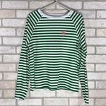 South Parade Lenny Palm Tree Green and White Stripe Long Sleeve Top Size S Photo 3