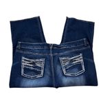 Maurice's  Capri Jeans Raw Hem Stretch Denim Dark Wash 24 Photo 1