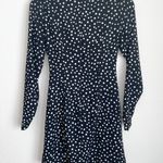 Likely Corinne Black & White Polka Dot Long Sleeve Ruffle Mini Dress Photo 12