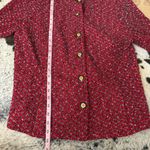 St. John Collection ST. JOHN Red‎ Tweed Button Down Jacket Size 12 Photo 4