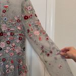 Mac Duggal NWT Embroidered Illusion High Neck Long Sleeve A Line Gown Size 14 Photo 8