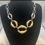 Croft & Barrow  Winter White‎ and Silver Link Necklace NWT Photo 2