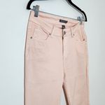 Kate & Mallory  Pink Cropped Jeans with Ruffle Hem Size 8 Pink Denim Photo 2