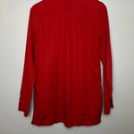 ZARA Premium Denim Red Button Down Casual Long Sleeve Shirt Size XS Photo 8
