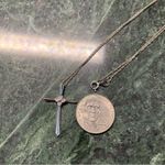 Diamond Accent Beveled Cross Necklace Sterling Silver 925 18” Photo 5