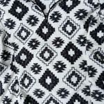 Eddie Bauer  Womens Fleece Quarter Zip Pullover Top Aztec Print ‎ Casual Photo 1