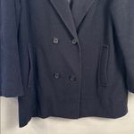 Vintage Dickins & Jones Cashmere and Wool Pea Coat Size 12 Navy Blue One Photo 2