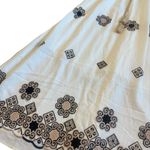 Evelyn S. French Boutique Maxi Dress Beaded Embroidered Boho Cotton Size Medium White Photo 3