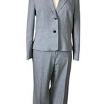 Kasper Women’s Pant Suit 2 Button Kate Classic Fit Notch Lapel Gray Plus Size 16 Photo 0