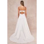 Lulus NWT  Exceptional Passion White Satin Cutout Maxi Dress Bridal Gown Bride S Photo 1