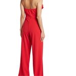 Bebe NWT Red Halter Ruffle Neck Jumpsuit sz 3x Photo 1