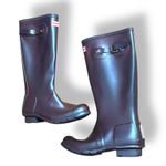 Hunter Original Tall Gloss Rain Boots Women’s Size 5 Iridescent Waterproof Photo 3
