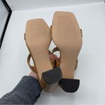 J.Crew  Evelyn double-strap heels in leather size 8 in sand castle tan‎ neutral Photo 2