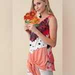 Blumin Tie Dye Tank with Keyhole‎ Tie Bottom Photo 6