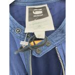 G-Star  Women Raw 1/4 Zip Dress Size Medium Sleeveless Elastic Waist Pockets Blue Photo 6