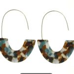 Acetate Board Design Hoop Earrings Minimalist Leisure Style Resin Jewelry Trendy Photo 3