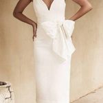 Rebecca Vallance Women’s Monique Genevieve Bow Waist Sleeveless White Midi Dress Size 2 Photo 0