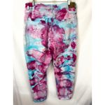 American Eagle  Size 16 Jeans Handmade Tie Dye Mom Jeans Pink Blue High Rise 974 Photo 1