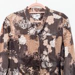 Christopher & Banks Jacket Sz XL Brown Patchwork Floral Boho Forest Fairy Artsy Photo 1