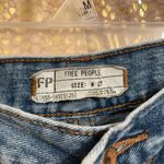 Free People  5 button fly raw hem cut off jean denim shorts, size 27 Photo 5