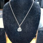 Silver pumpkin necklace.. dainty! Perfect for the little you ! Photo 0