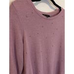 Lily Morgan Embellished Ruffle Hem Tunic Top Blouse Casual‎ Cute M/M Purple Size M Photo 1