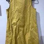 Eileen Fisher  Sleeveless Organic Stretch Cotton Dress In Light Chicory Mustard S Photo 1