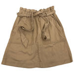 H&M Khaki Tie Waist Paper bag Belted Straight Casual Skirt Size Women's 2 Photo 0