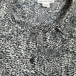Anna & Frank Vintage 100% SILK Animal Print Long Sleeve Button Down Shirt Large Black Photo 7