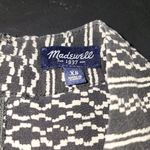 Madewell  Womens Black White Tidal‎ Wave Silk Kimono Short Romper XS Photo 3